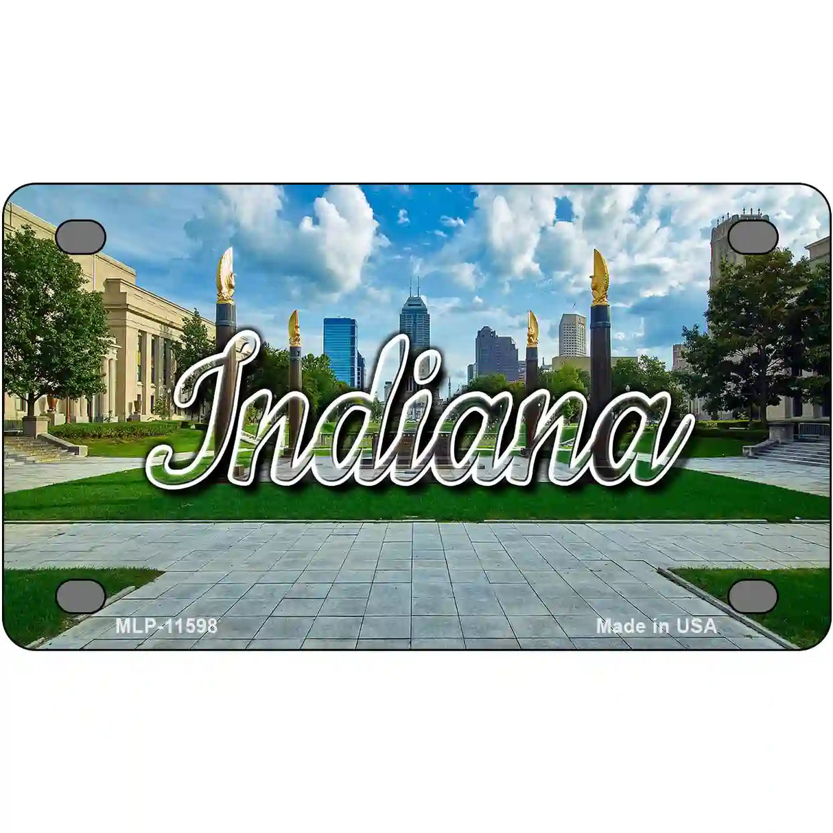 Indiana Sunny Park Novelty Metal State License Plate 4" x 2.2" (MLP)