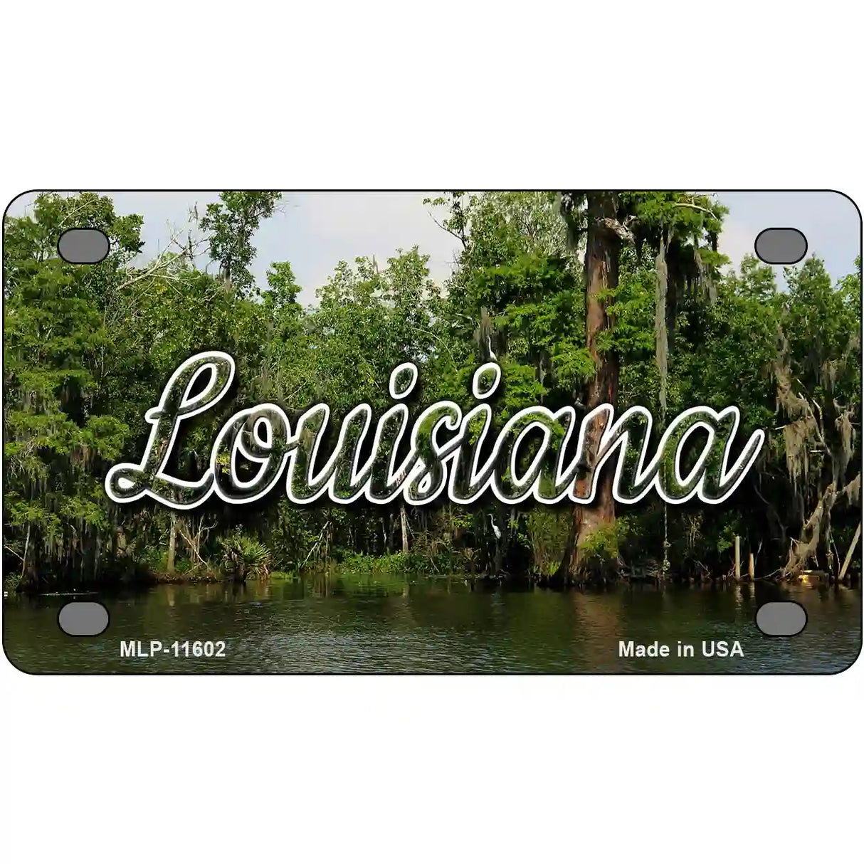 Louisiana Swamp Novelty Metal State License Plate 4" x 2.2" (MLP)