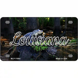 Louisiana Alligator Swamp Novelty Metal State License Plate 4" x 2.2" (MLP)