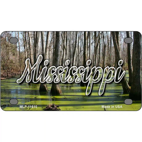 Mississippi Swamp Novelty Metal State License Plate 4" x 2.2" (MLP)