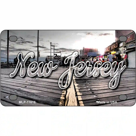 New Jersey Boardwalk Novelty Metal State License Plate 4" x 2.2" (MLP)