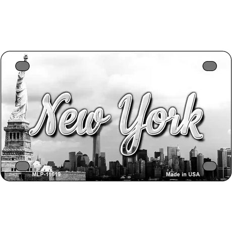 New York Statue of Liberty Novelty Metal State License Plate 4" x 2.2" (MLP)