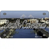 South Carolina City Bridge Novelty Metal State License Plate 4" x 2.2" (MLP)