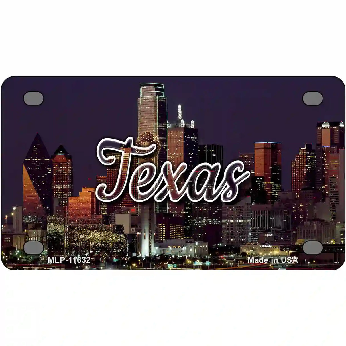 Texas City Lights Novelty Metal Novelty Metal License Plate 4" x 2.2" (MLP)