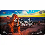 Utah Canyon Arch Novelty Metal State License Plate 4" x 2.2" (MLP)