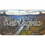 West Virginia River Bridge Novelty Metal State License Plate 4" x 2.2" (MLP)