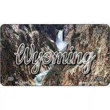 Wyoming Rocky Waterfall Novelty Metal State License Plate 4" x 2.2" (MLP)