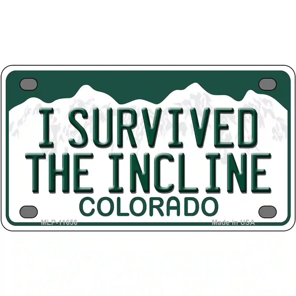 I Survived The Incline Colorado Novelty License Plate 4" x 2.2" (MLP)