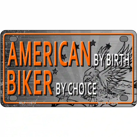 American Biker Novelty License Plate 4" x 2.2" (MLP)