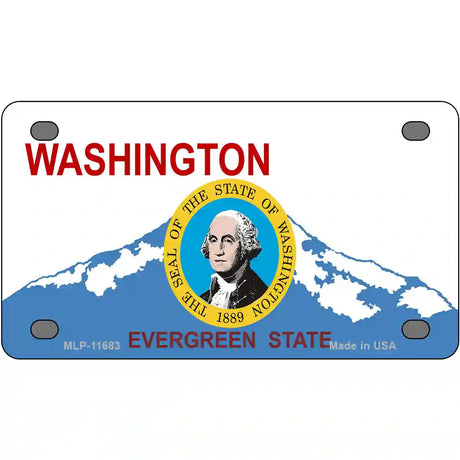 Washington Seal And State Novelty License Plate 4" x 2.2" (MLP)