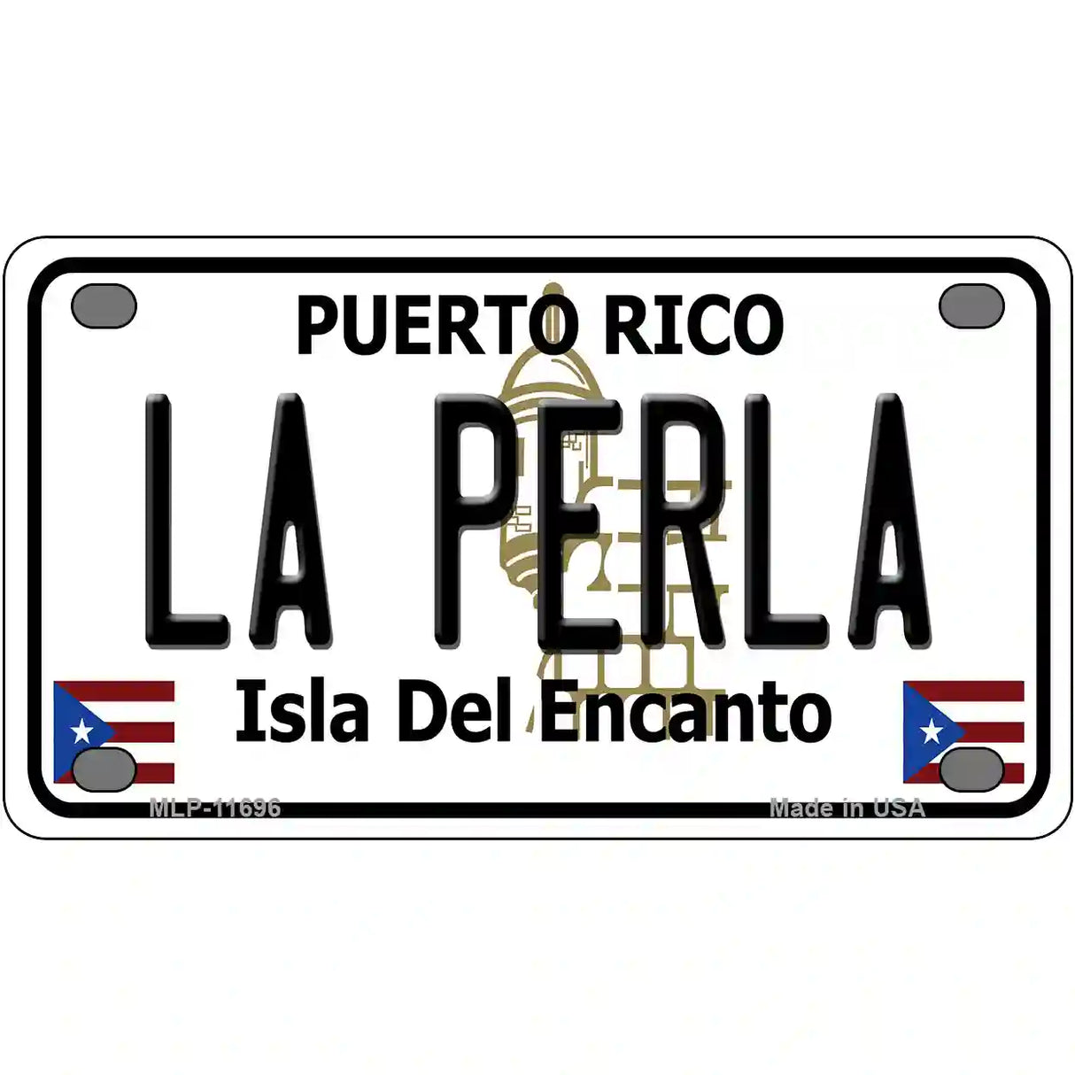 La Perla Puerto Rico Novelty License Plate 4" x 2.2" (MLP)