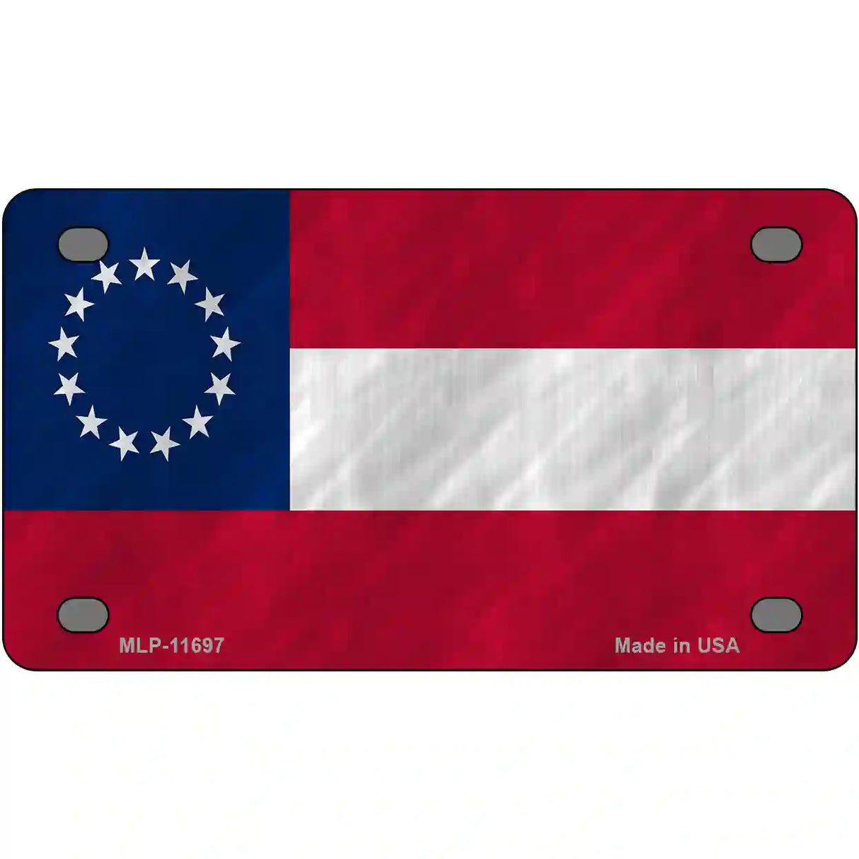 First Confederate Flag 13 Stars Novelty License Plate 4" x 2.2" (MLP)