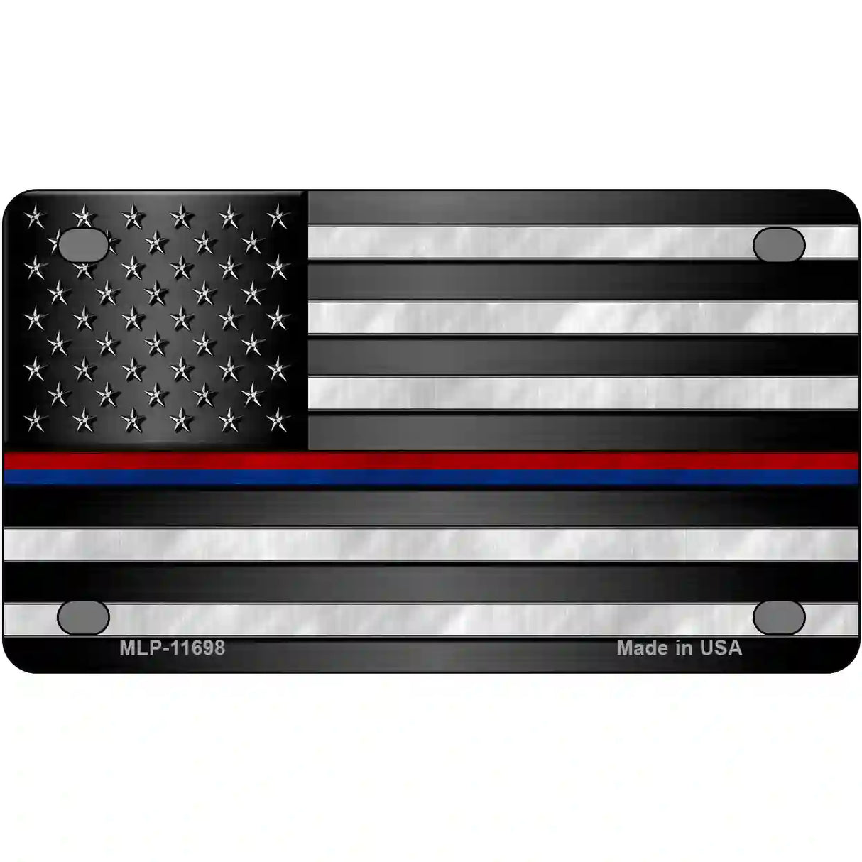 First Responder American Flag Novelty License Plate 4" x 2.2" (MLP)