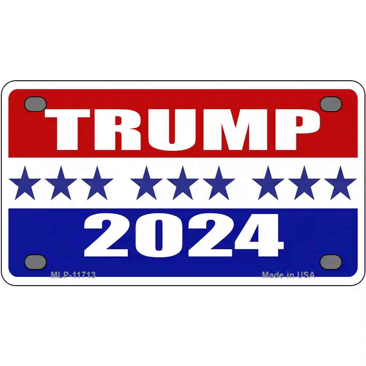 Trump 2024 Novelty Metal License Plate 4" x 2.2" (MLP)