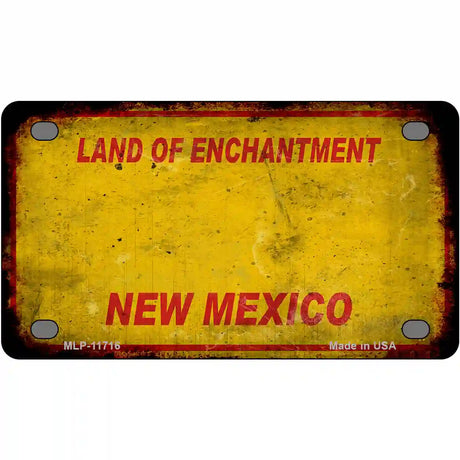 New Mexico Rusty Blank Novelty License Plate 4" x 2.2" (MLP)