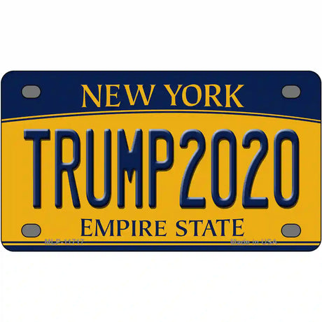 Trump 2020 New York Novelty Metal License Plate 4" x 2.2" (MLP)