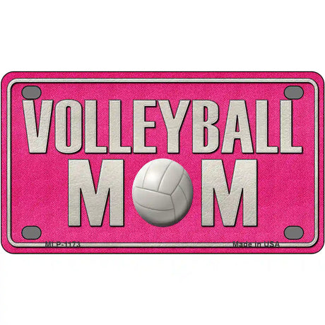 Volleyball Mom Novelty Metal License Plate 4" x 2.2" (MLP)