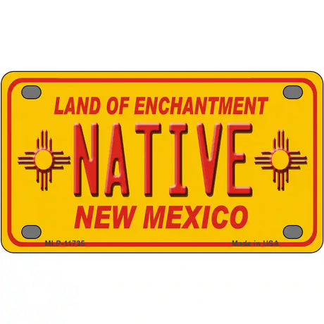 Native New Mexico Yellow State License Plate 4" x 2.2" (MLP)