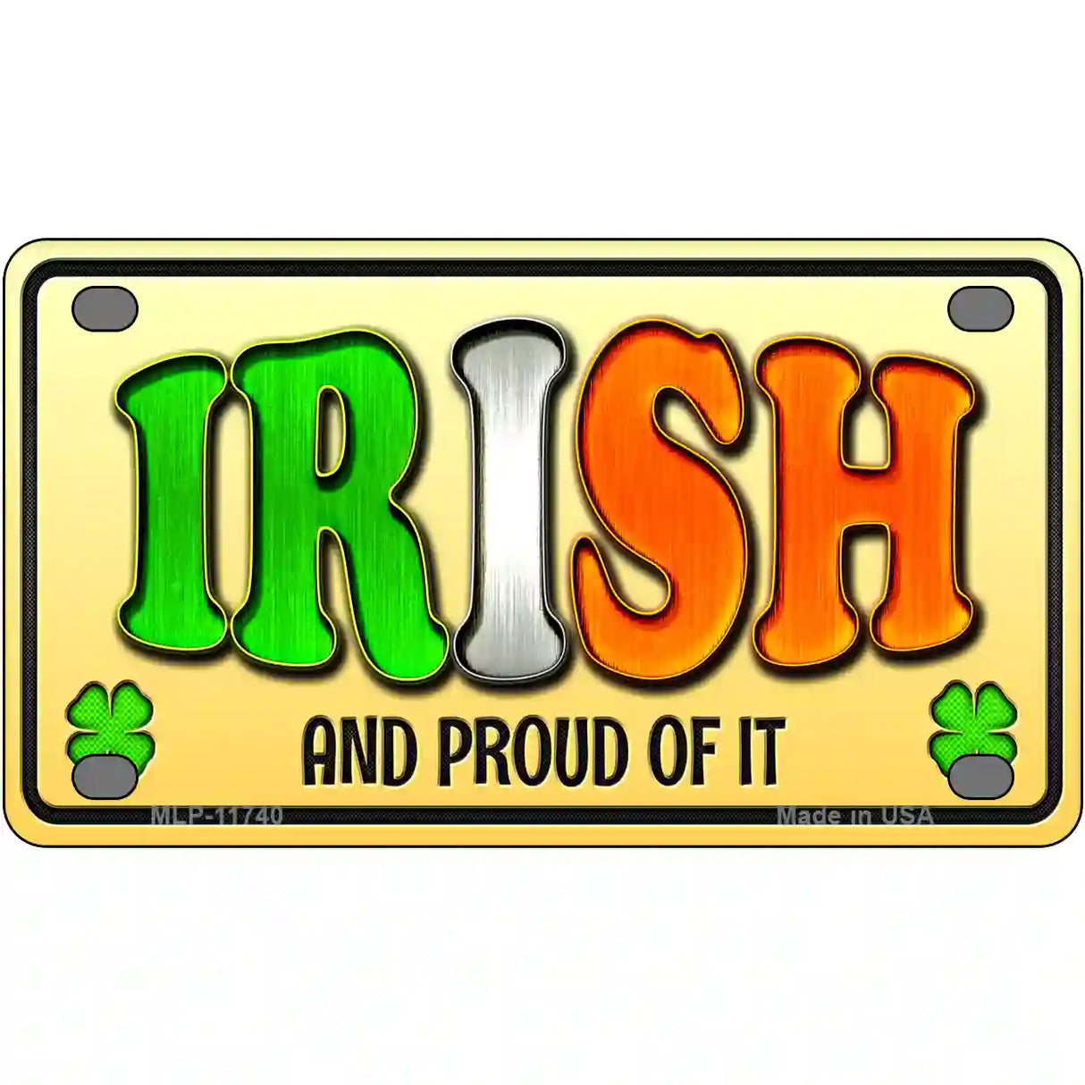 Irish and Proud Novelty License Plate 4" x 2.2" (MLP)