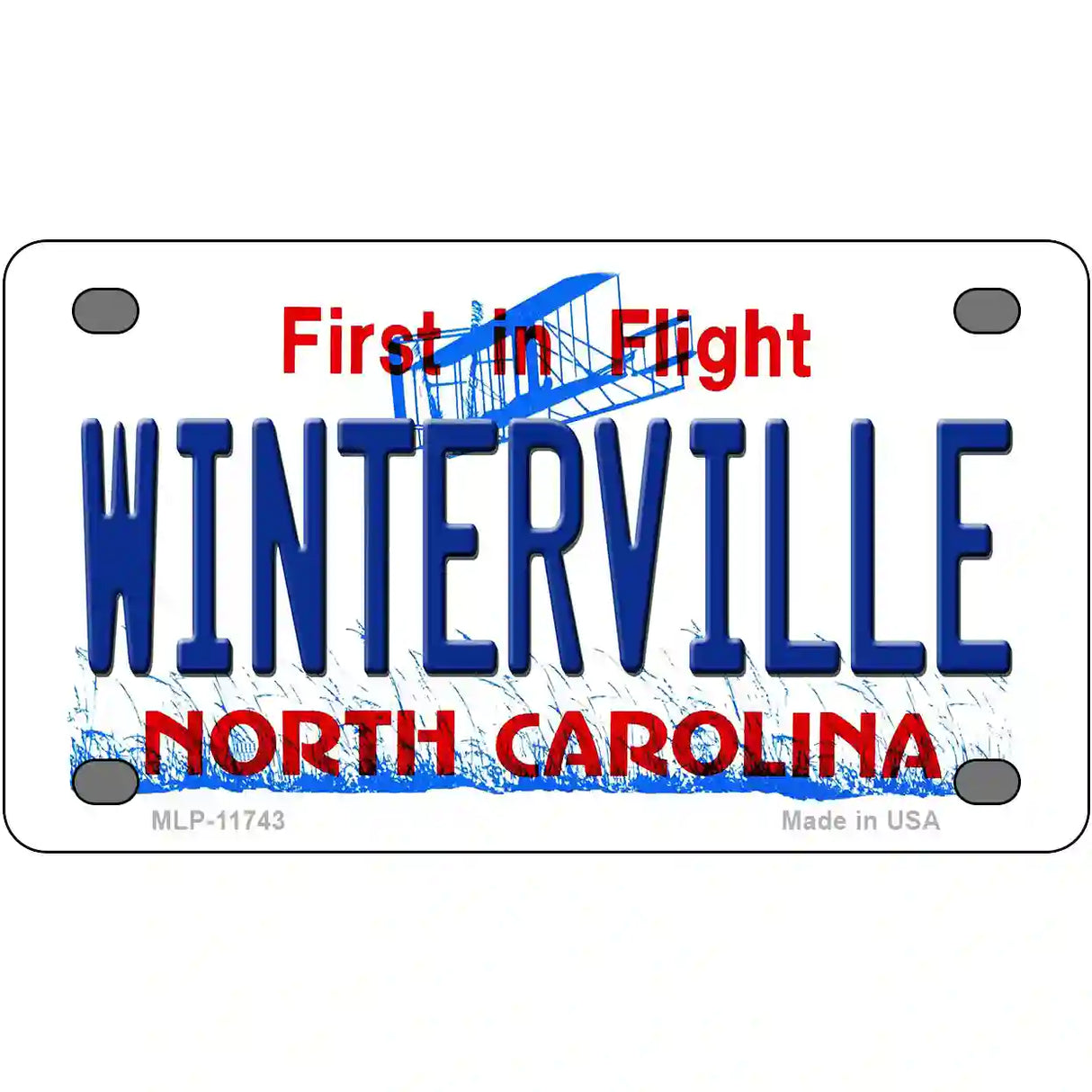 Winterville North Carolina State License Plate 4" x 2.2" (MLP)