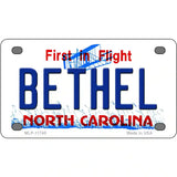 Bethel North Carolina State License Plate 4" x 2.2" (MLP)