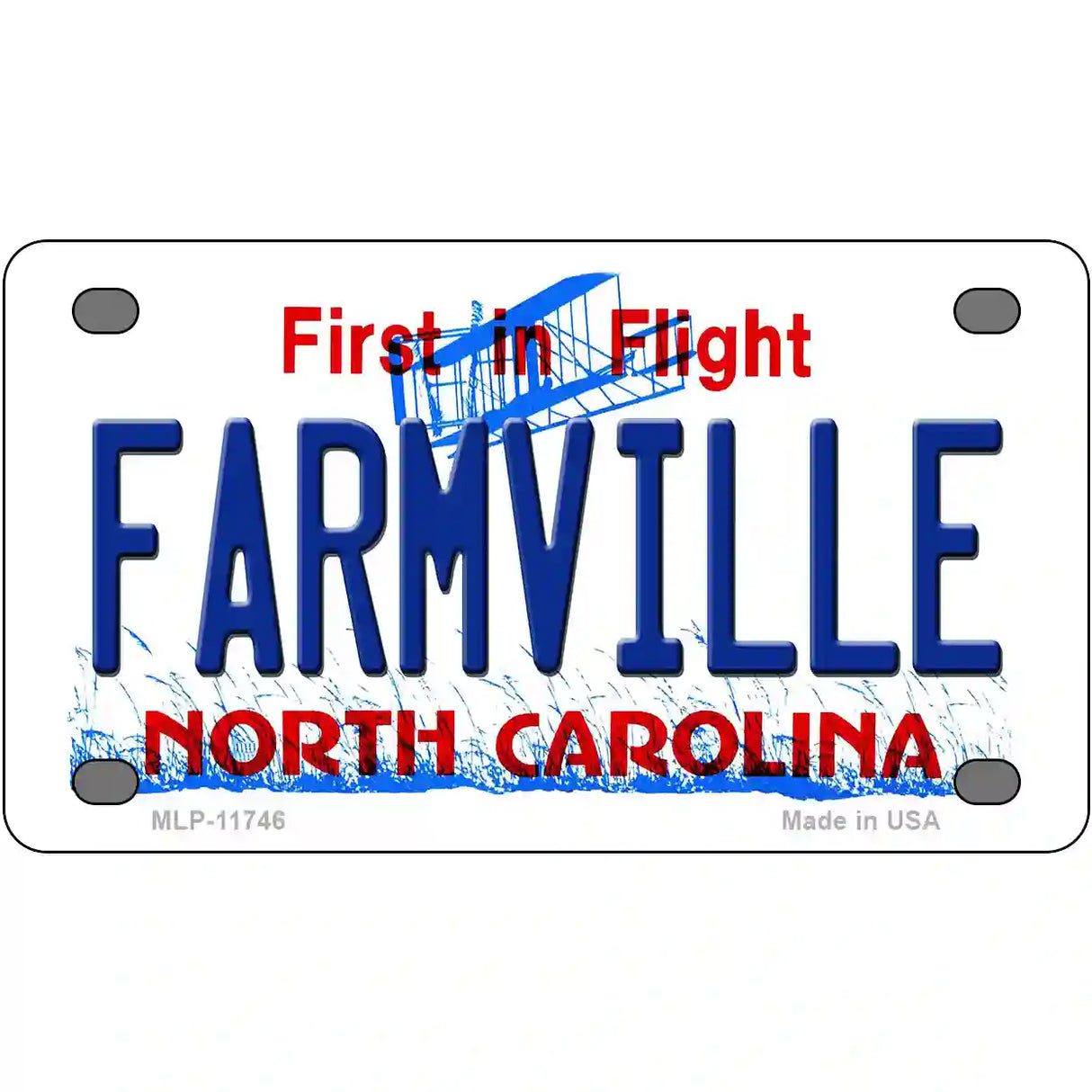 Farmville North Carolina State License Plate 4" x 2.2" (MLP)