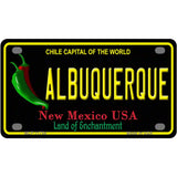 Albuquerque New Mexico Black State License Plate 4" x 2.2" (MLP)