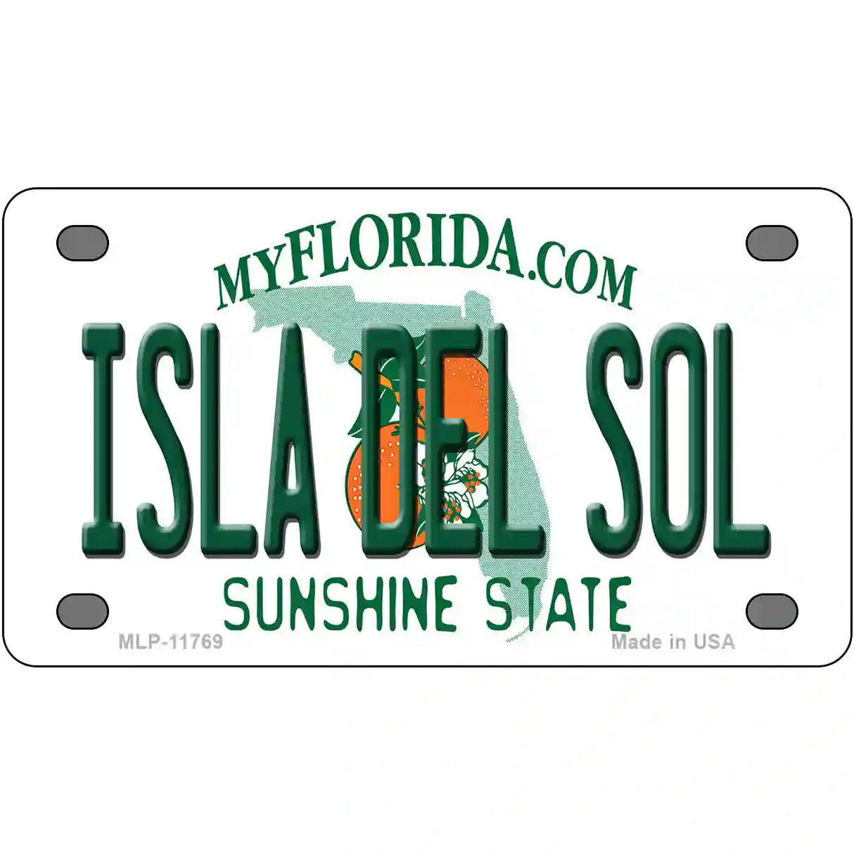 Isla Del Sol Florida Novelty License Plate 4" x 2.2" (MLP)