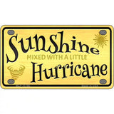 Sunshine With A Little Hurricane Novelty License Plate 4" x 2.2" (MLP)