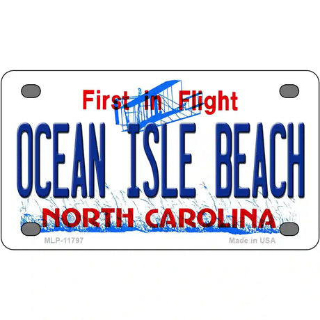 Ocean Isle Beach North Carolina Novelty License Plate 4" x 2.2" (MLP)