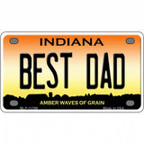 Best Dad Indiana Novelty License Plate 4" x 2.2" (MLP)