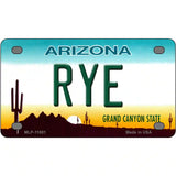 Rye Arizona Novelty License Plate 4" x 2.2" (MLP)