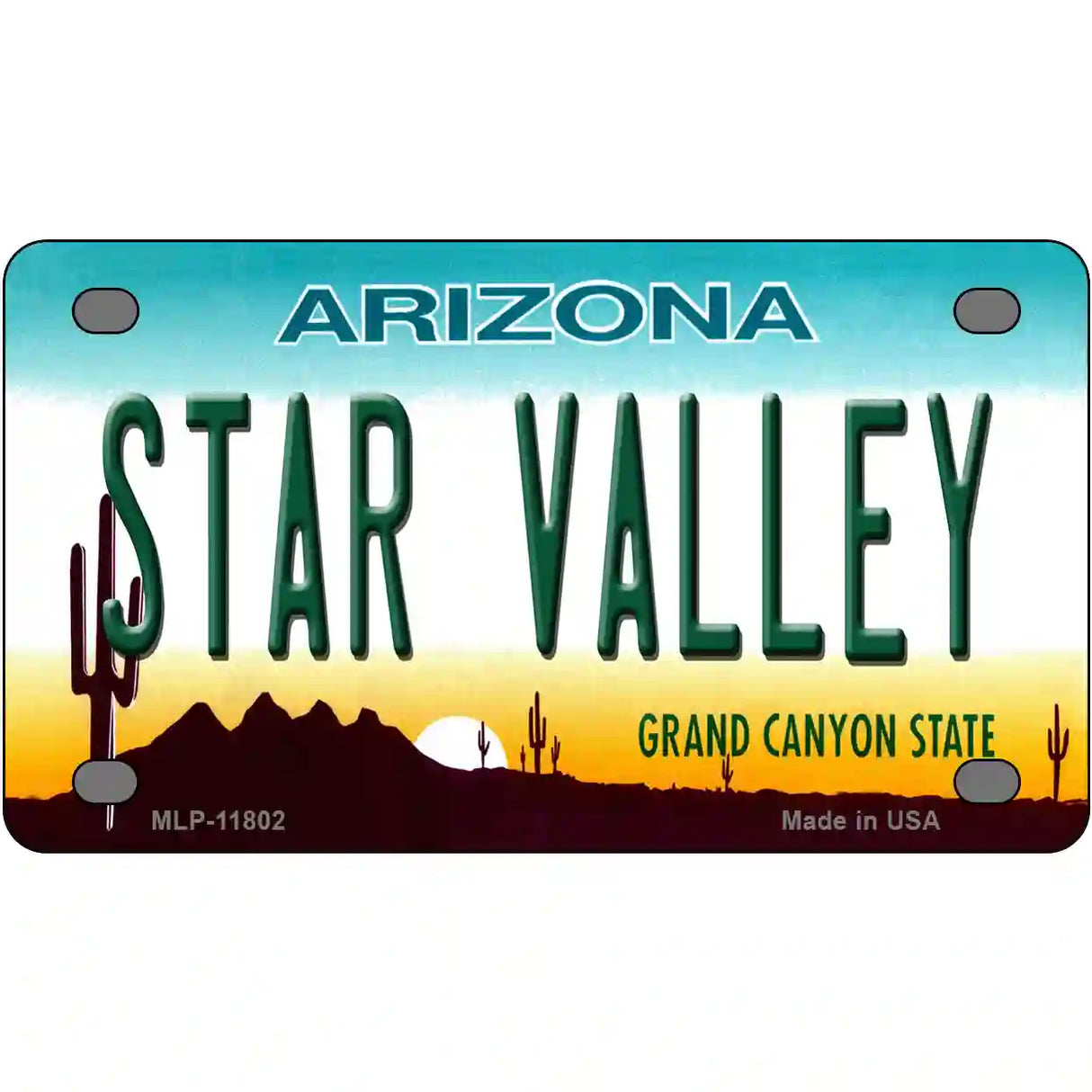 Star Valley Arizona Novelty License Plate 4" x 2.2" (MLP)