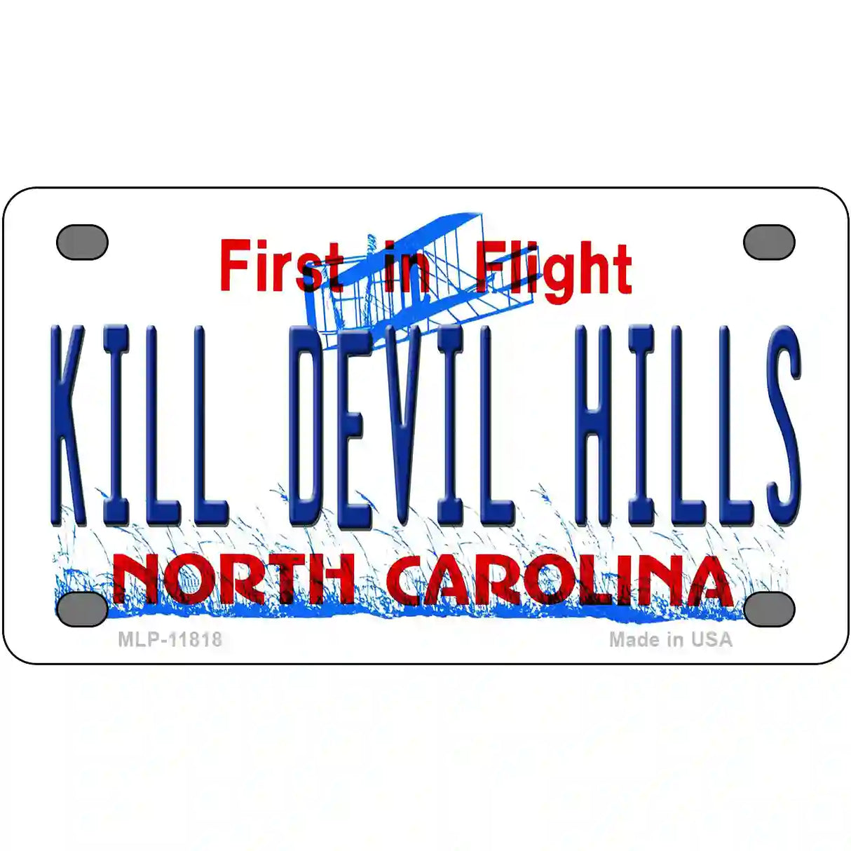 Kill Devil Hills North Carolina Novelty License Plate 4" x 2.2" (MLP)