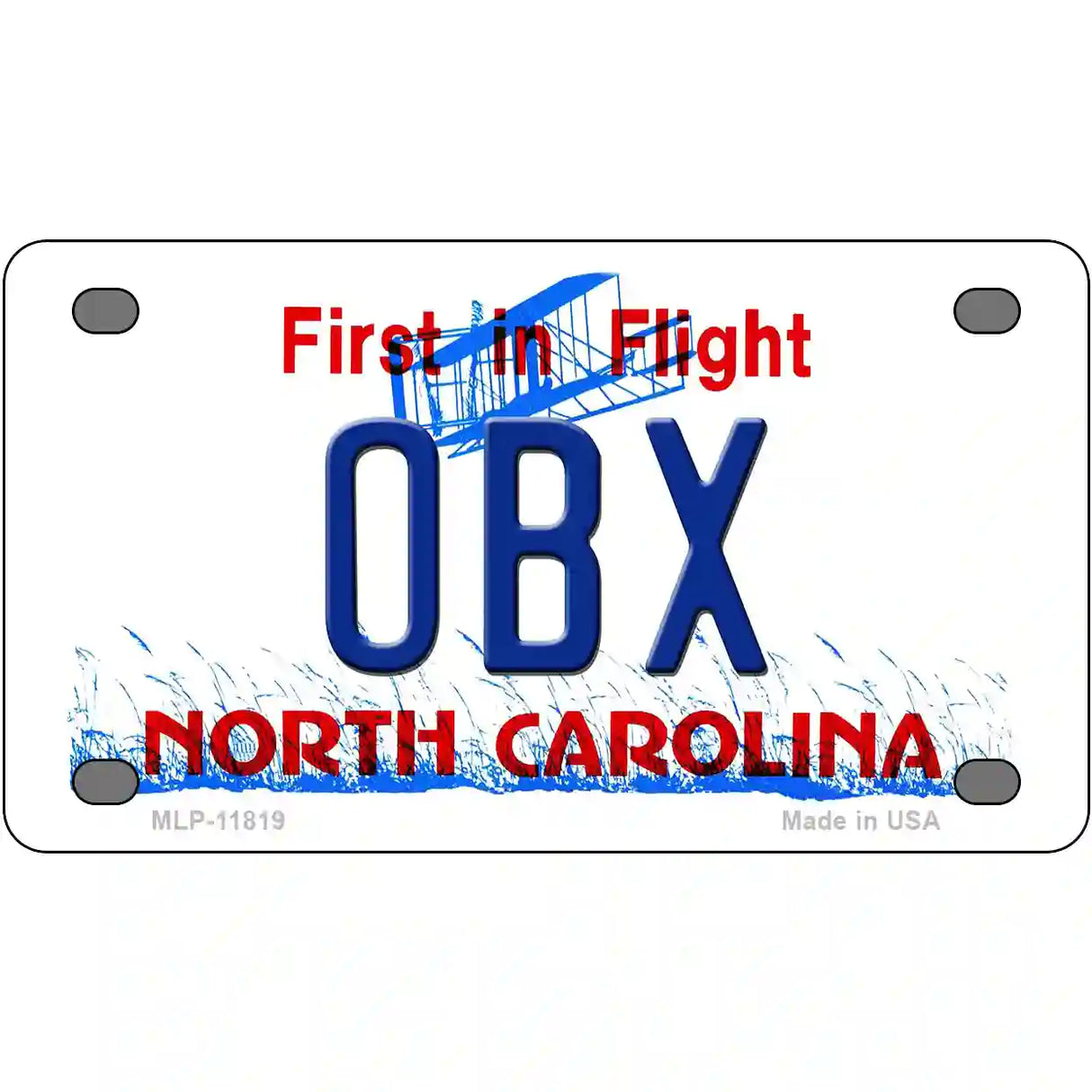 OBX North Carolina Novelty License Plate 4" x 2.2" (MLP)