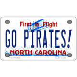 Go Pirates North Carolina Novelty License Plate 4" x 2.2" (MLP)