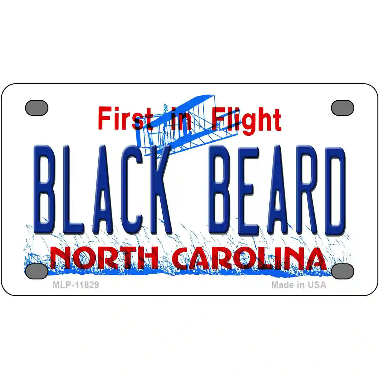 Black Beard North Carolina Novelty License Plate 4" x 2.2" (MLP)