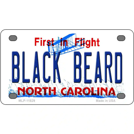 Black Beard North Carolina Novelty License Plate 4" x 2.2" (MLP)