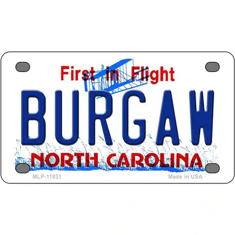 Burgaw North Carolina Novelty License Plate 4" x 2.2" (MLP)