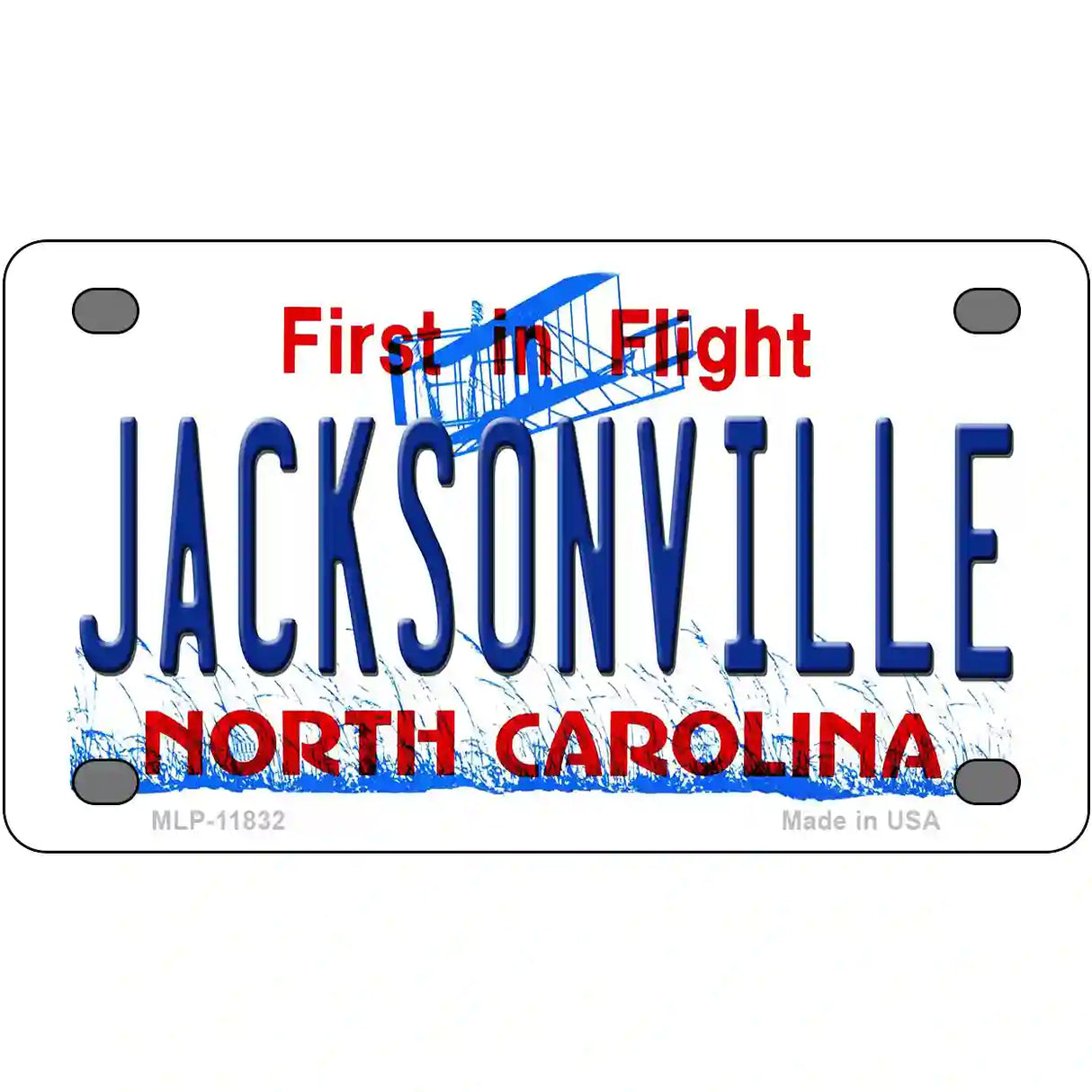 Jacksonville North Carolina Novelty License Plate 4" x 2.2" (MLP)