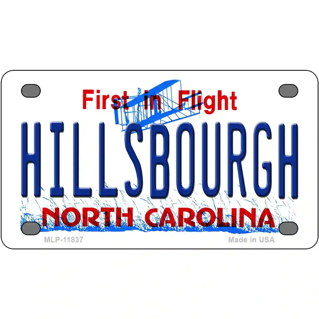 Hillsbourgh North Carolina Novelty License Plate 4" x 2.2" (MLP)