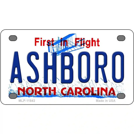 Ashboro North Carolina Novelty License Plate 4" x 2.2" (MLP)