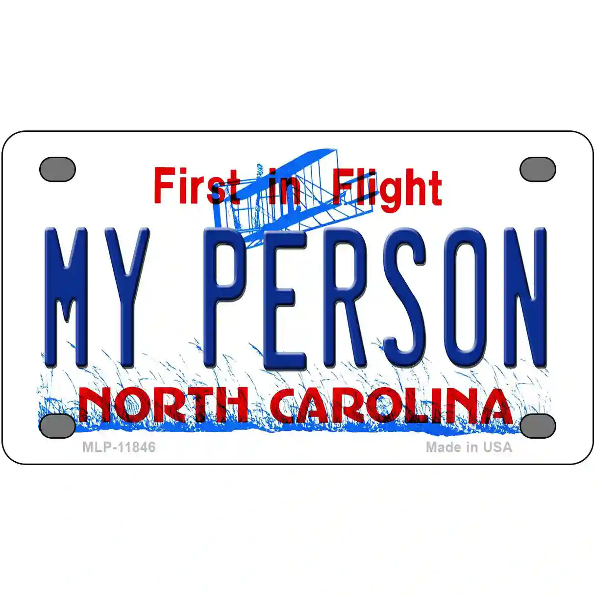 My Person North Carolina Novelty License Plate 4" x 2.2" (MLP)