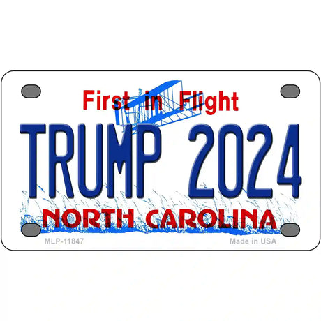 Trump 2024 North Carolina Novelty License Plate 4" x 2.2" (MLP)