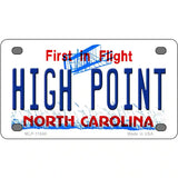 High Point North Carolina Novelty License Plate 4" x 2.2" (MLP)