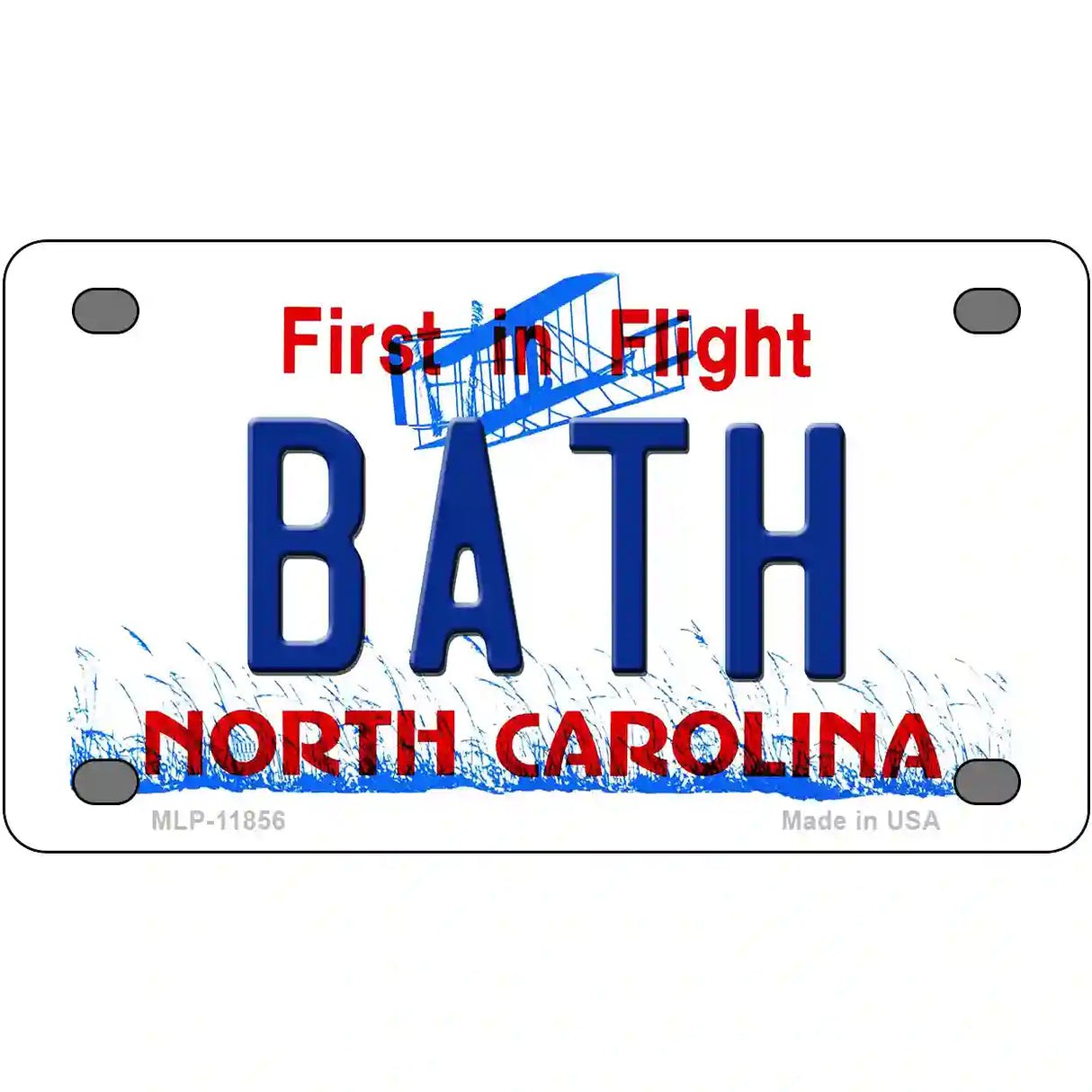 Bath North Carolina Novelty License Plate 4" x 2.2" (MLP)