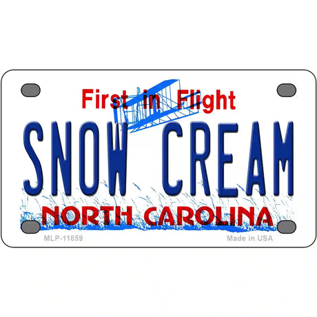 Snow Cream North Carolina Novelty License Plate 4" x 2.2" (MLP)