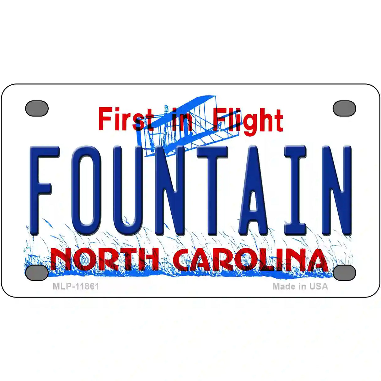 Fountain North Carolina Novelty License Plate 4" x 2.2" (MLP)