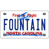 Fountain North Carolina Novelty License Plate 4" x 2.2" (MLP)