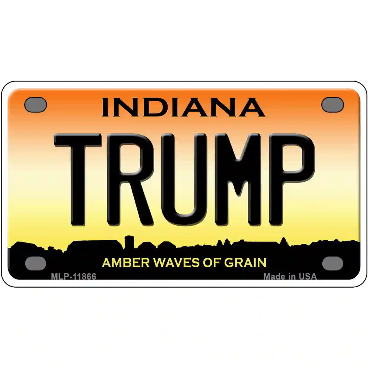 Trump Indiana Novelty License Plate 4" x 2.2" (MLP)